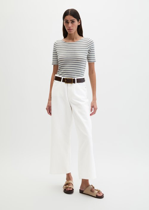 Regular striped T-shirt — Medium Blue