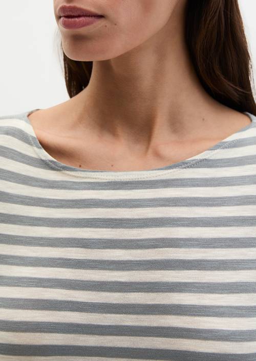 Camiseta de rayas regular Medium Blue en vista detallada