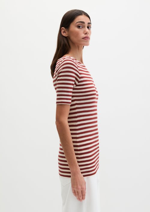Regular striped T-shirt — Medium Red