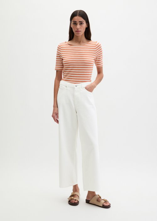 Regular striped T-shirt — Dark Orange