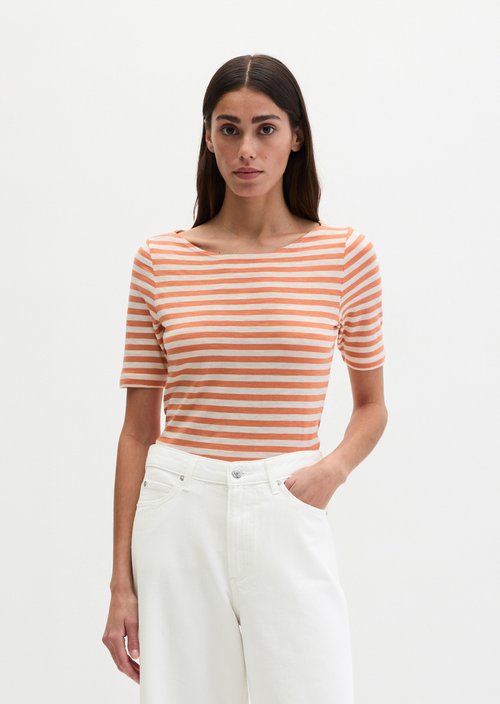 Regular striped T-shirt — Dark Orange