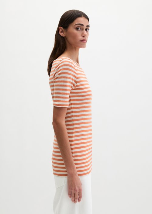 Regular striped T-shirt — Dark Orange