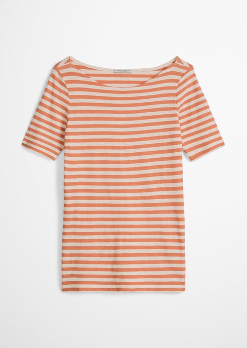 Regular striped T-shirt — Dark Orange