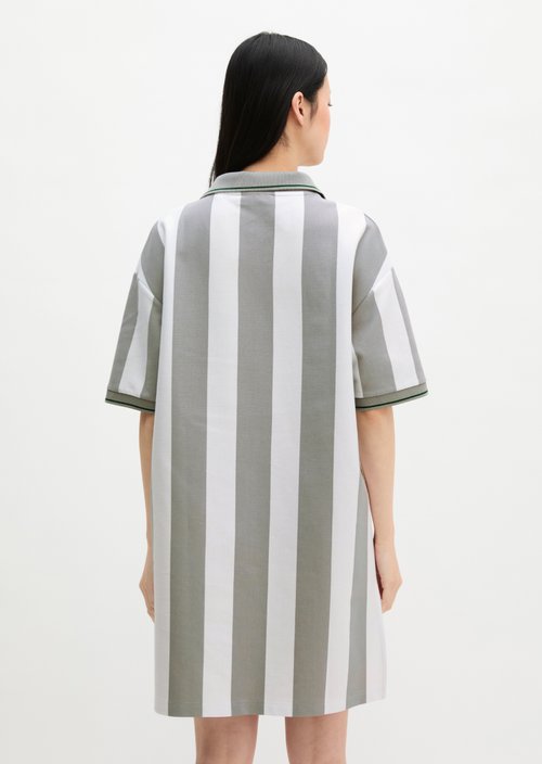 MOP Club '67 Football Shirt Dress, Striped — White