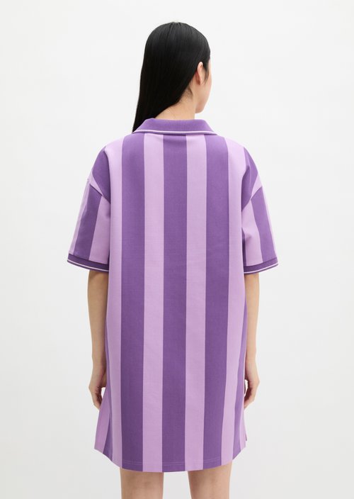 MOP Club '67 Football Shirt Dress, Striped — Vibrant Lilac