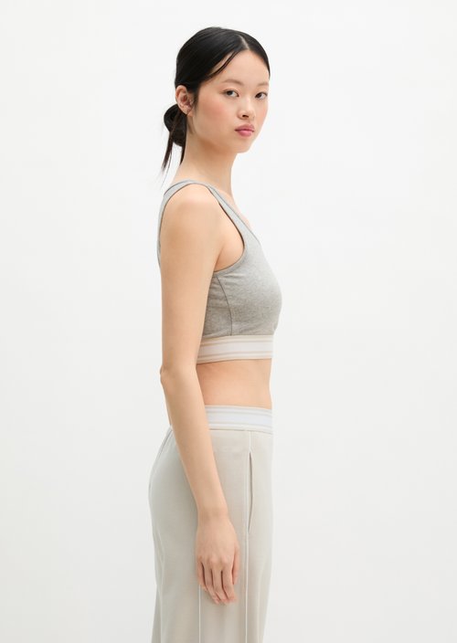 MOP Club '67 Bralette Athletics — Light Grey