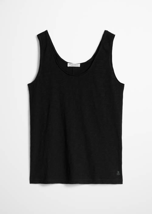 Top regular Black en vue isolée sans mannequin