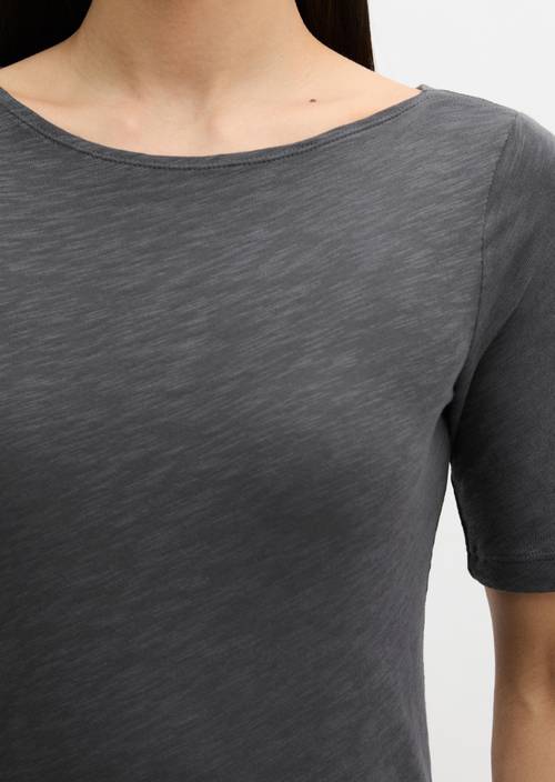 Slub-Jersey-T-Shirt regular Oxide Grey in Detailansicht