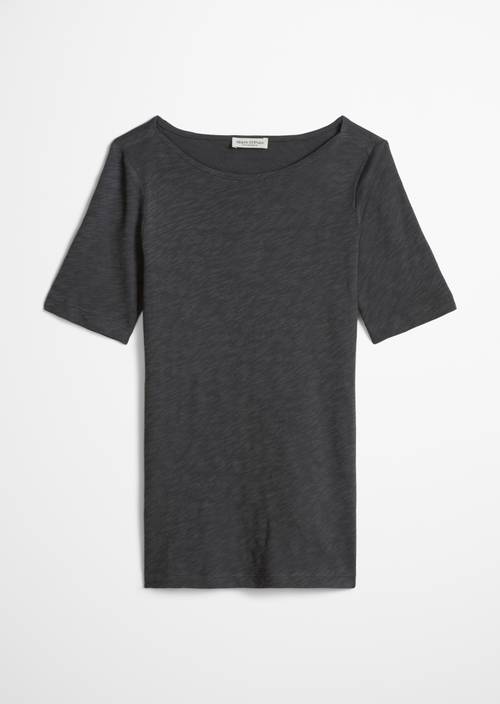 Regular slub jersey T-shirt Oxide Grey in isolated view without model