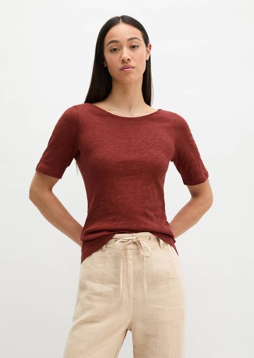 Slub-Jersey-T-Shirt regular Tall Poppy in Frontalansicht