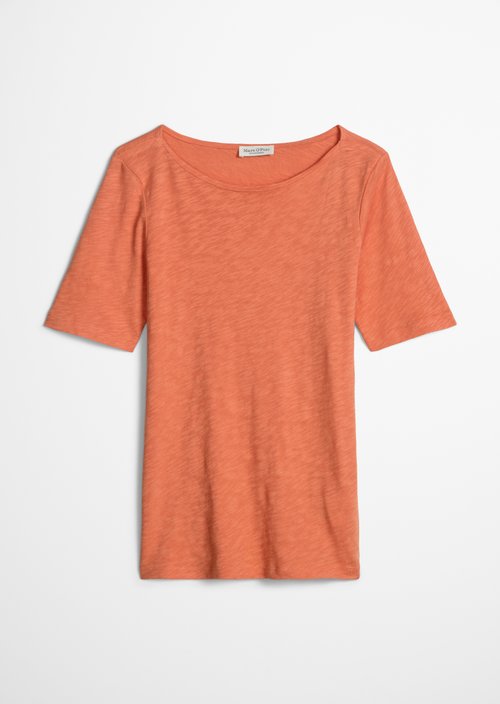 Regular slub jersey T-shirt — Warm Orange