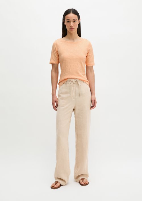 Regular slub jersey T-shirt — Soft Peach
