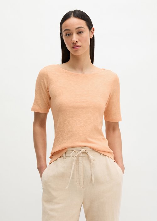 Regular slub jersey T-shirt — Soft Peach