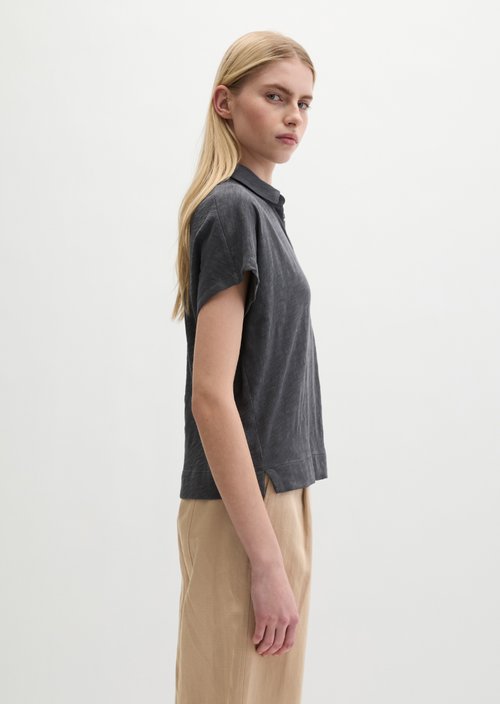 Regular polo-style T-shirt — Oxide Grey
