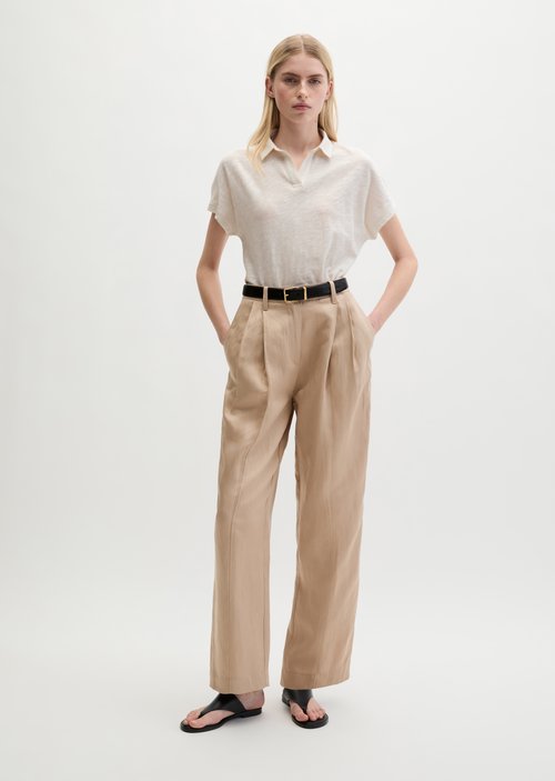 Regular polo-style T-shirt — White Cotton