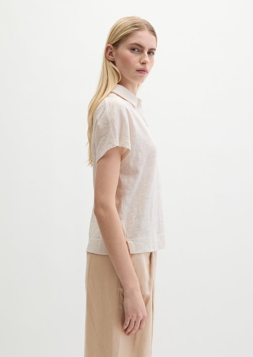 Regular polo-style T-shirt — White Cotton