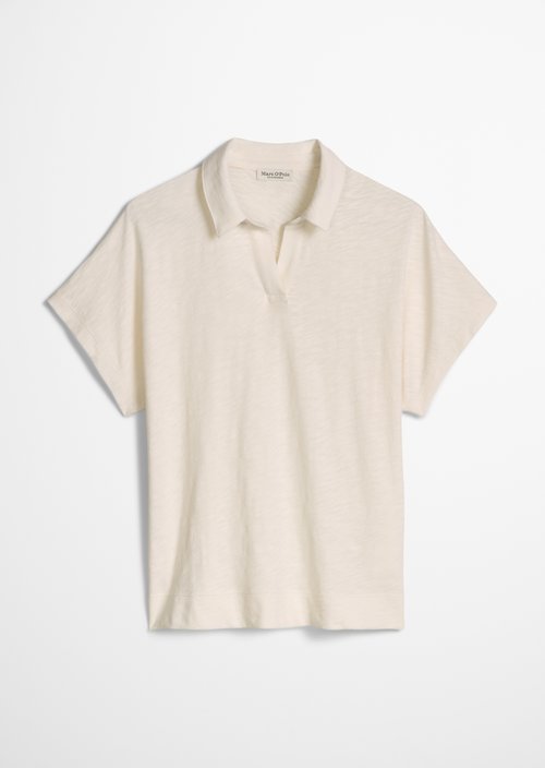 Regular polo-style T-shirt — White Cotton