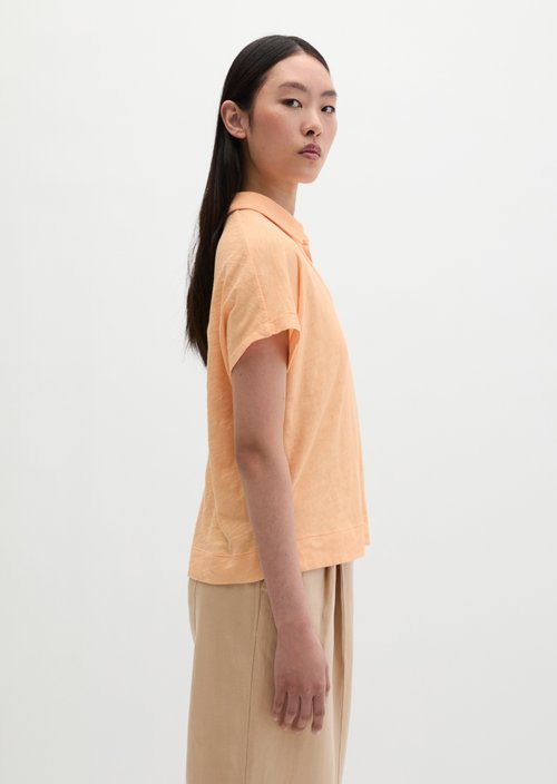 Regular polo-style T-shirt — Soft Peach