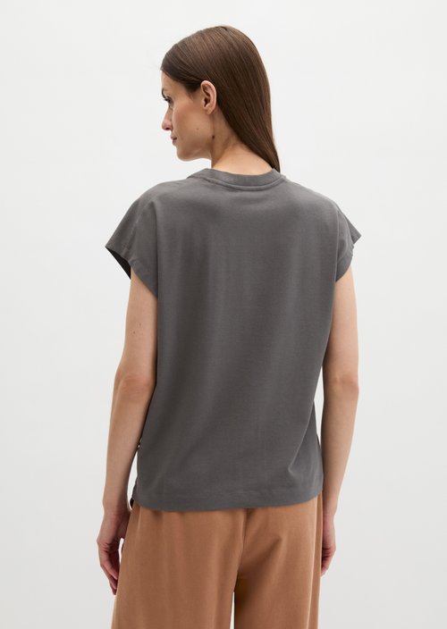 V-neck T-shirt relaxed — Oxide Grey