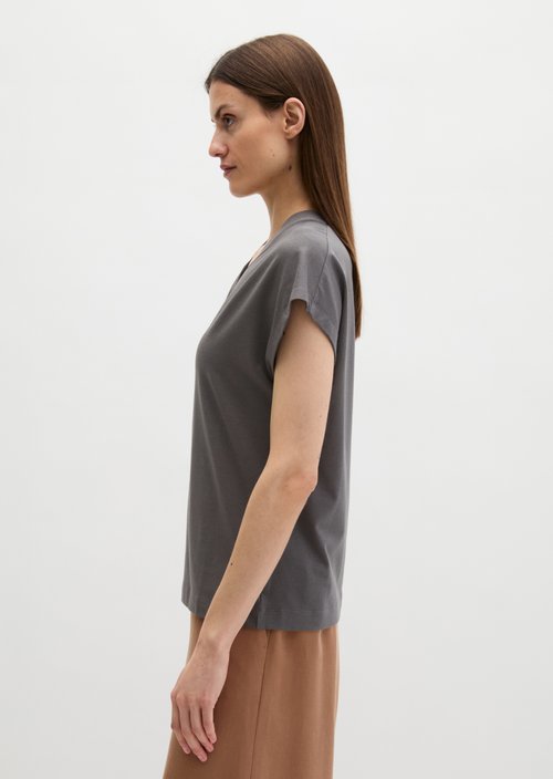 V-neck T-shirt relaxed — Oxide Grey