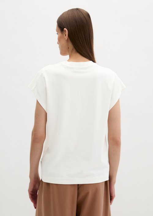 V-neck T-shirt relaxed — White Cotton