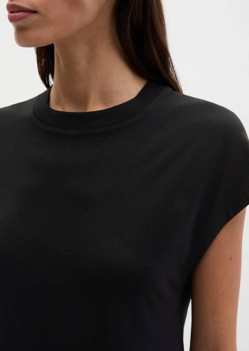 Vestido jersey regular Black en vista detallada