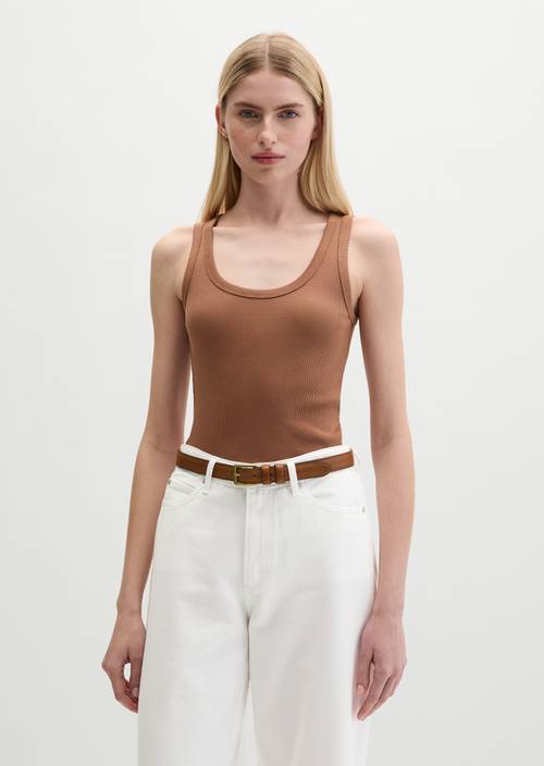 Tanktop regular Burnt Brown in Frontalansicht