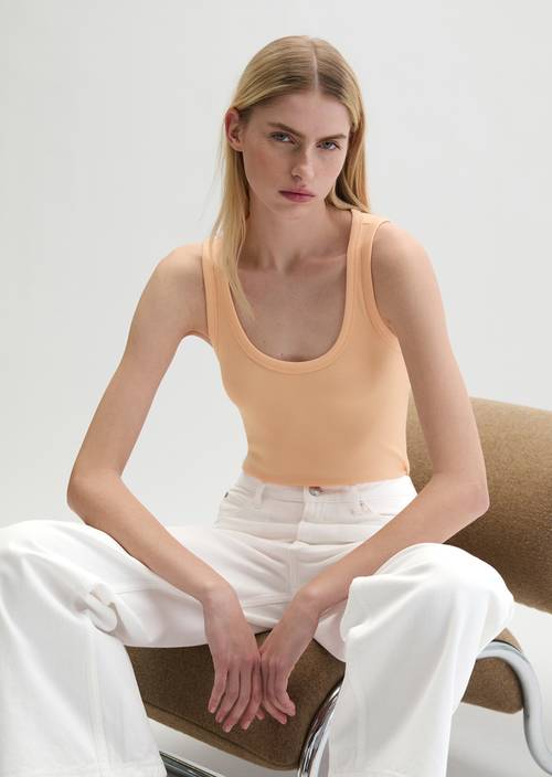 Tanktop regular Soft Peach in Frontalansicht