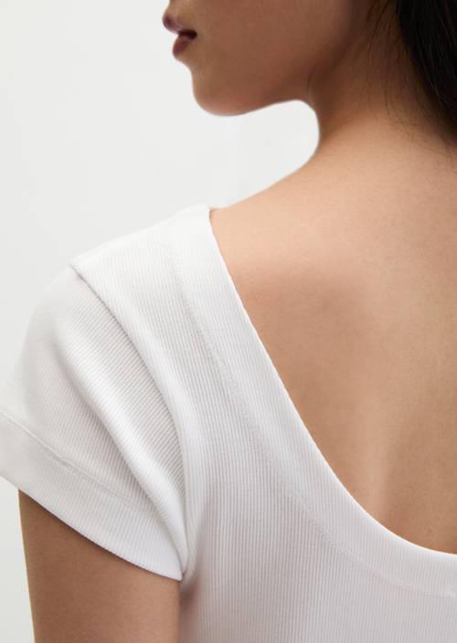 T-Shirt slim White in Detailansicht