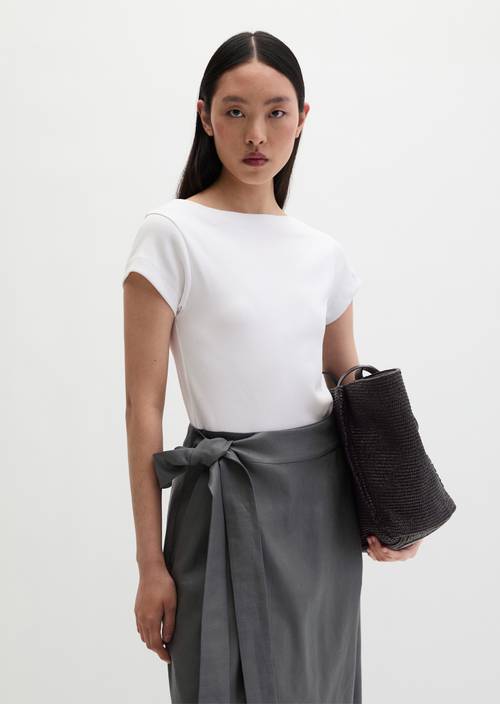 T-Shirt slim White in Frontalansicht