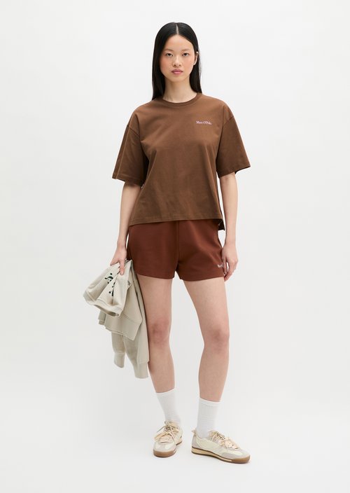 MOP Club '67 T-shirt, oversized, back print — Mid Brown