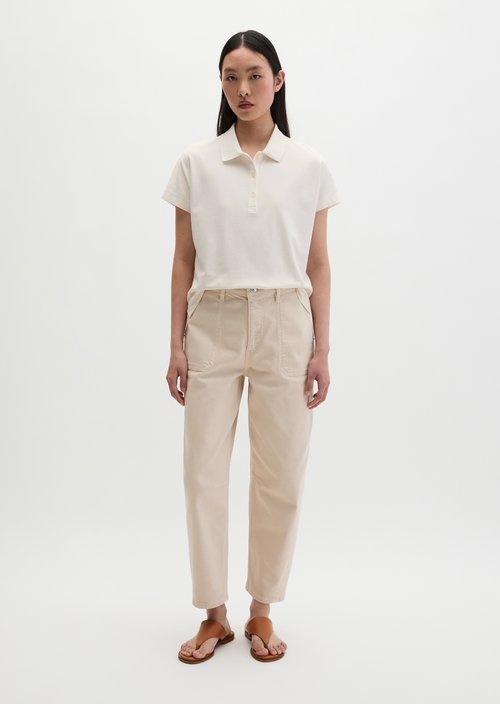 Regular polo shirt — White Cotton