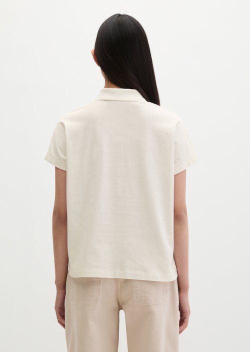 Regular polo shirt — White Cotton