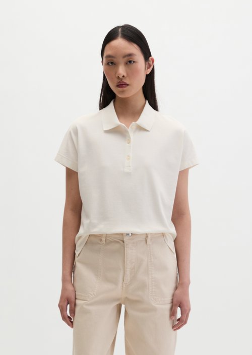 Regular polo shirt — White Cotton