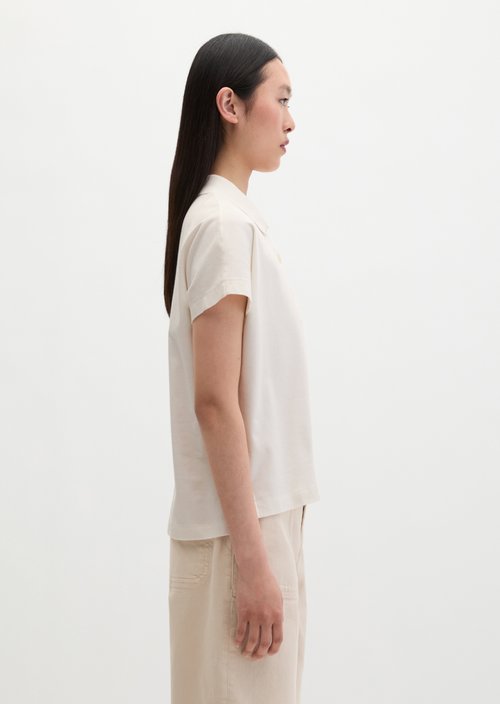 Regular polo shirt — White Cotton
