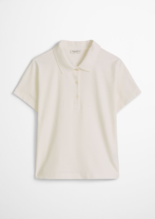 Regular polo shirt — White Cotton