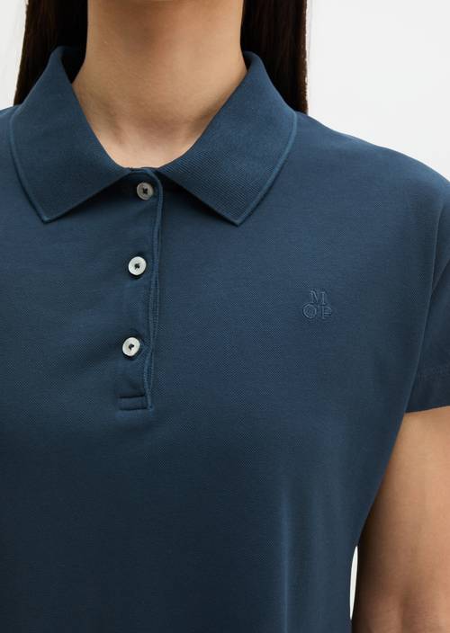 Polo dress regular Deep Night Blue in detail view
