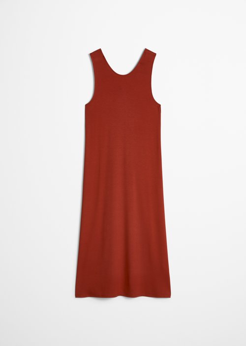 Shaped jersey dress with knot detail — Tall Poppy
