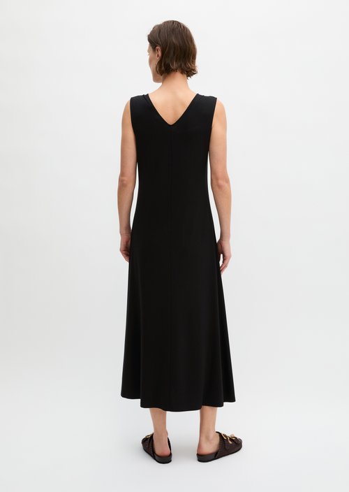V-neck jersey dress shaped — Black