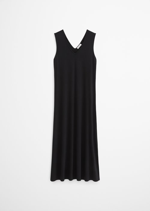 V-neck jersey dress shaped — Black