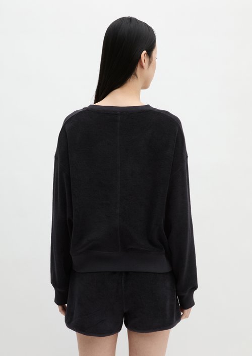 Regular terry sweatshirt — Deep Night Blue