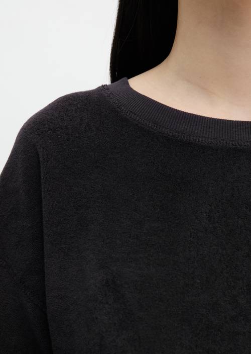 Sweat-shirt en éponge regular Deep Night Blue en vue détaillée