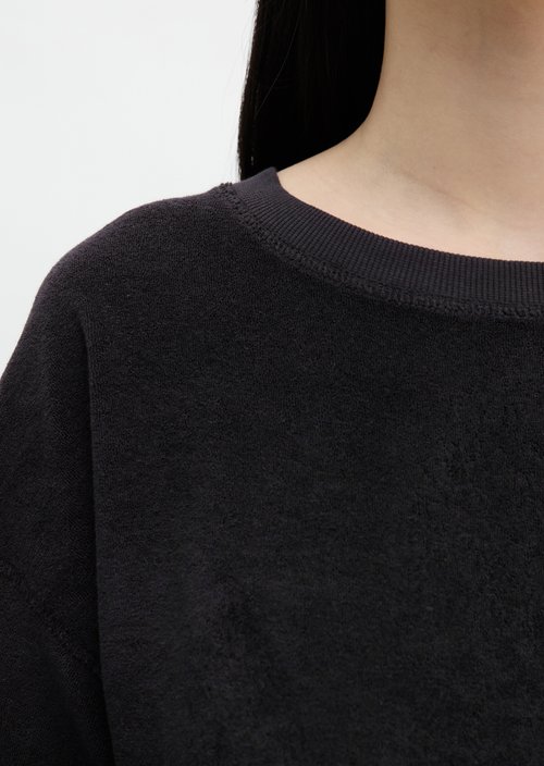 Regular terry sweatshirt — Deep Night Blue