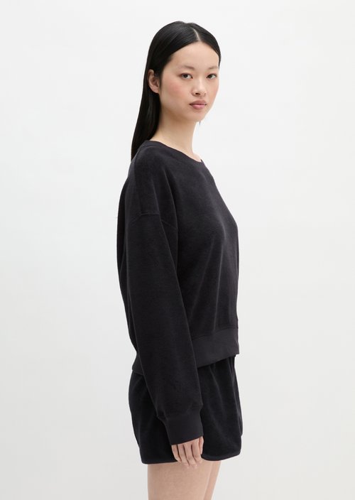Regular terry sweatshirt — Deep Night Blue