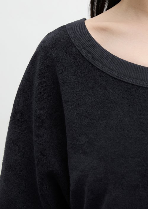 Loose terry cloth dress — Deep Night Blue