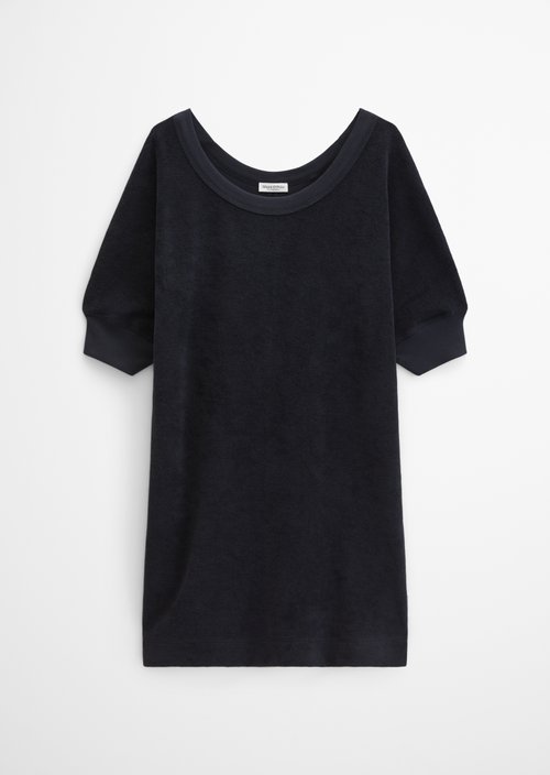 Loose terry cloth dress — Deep Night Blue