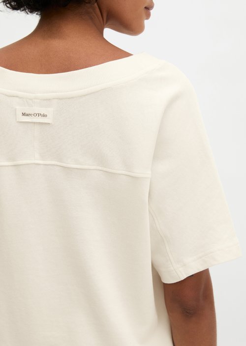 Regular short-sleeved sweatshirt — White Cotton