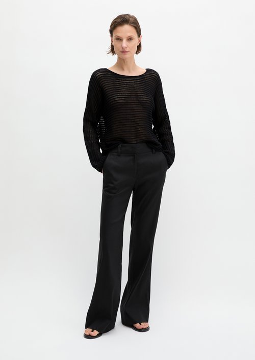 Ajour sweater relaxed — Black