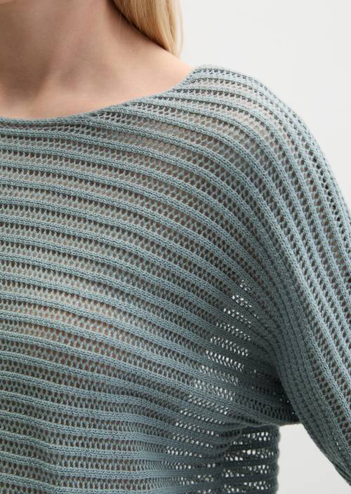 Ajour-Pullover relaxed Quiet Sea in Detailansicht