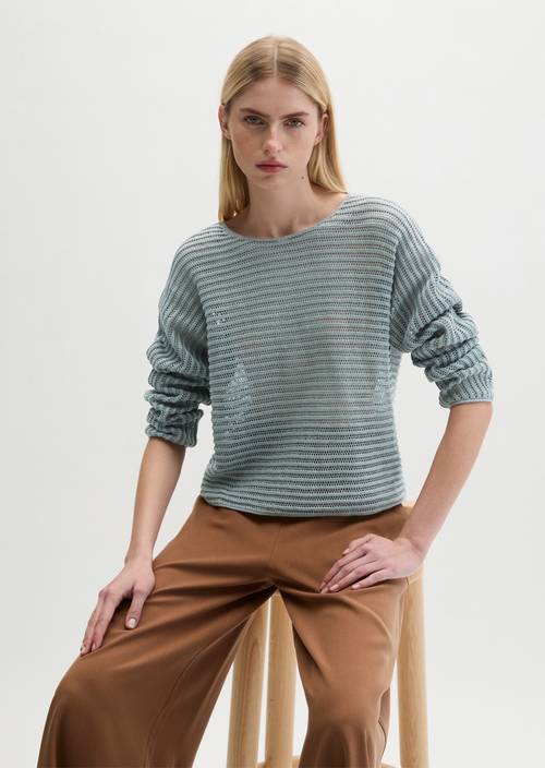 Ajour-Pullover relaxed Quiet Sea in Frontalansicht